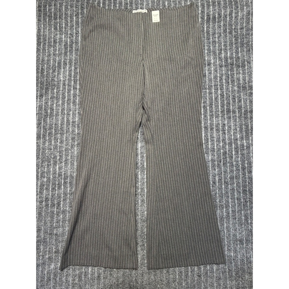 Abercrombie & Fitch 32R‎ Charcoal Gray Trousers Wide Leg Business Office Career